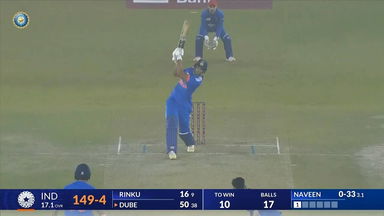 IND vs AFG 2024, 1ST T20I: Shivam Dube Six