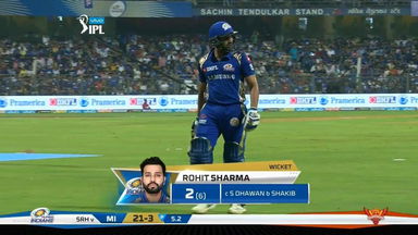 M23: MI vs SRH – Rohit Sharma Wicket