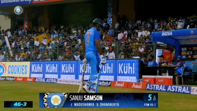IND vs SL 2023, 1ST T20I: Sanju Samson  Wicket