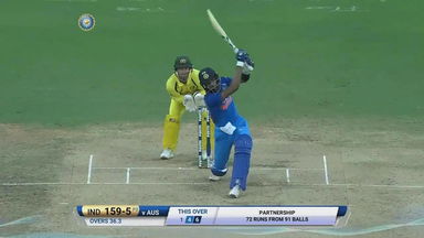 IND vs AUS 2017, 1st ODI: Hardik Pandya Six