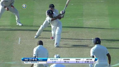 India vs NZ 2016, 2nd Test day 1: Wriddhiman Saha six