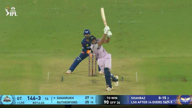 IPL 2025 M64: GT vs LSG - Shahrukh Khan Six