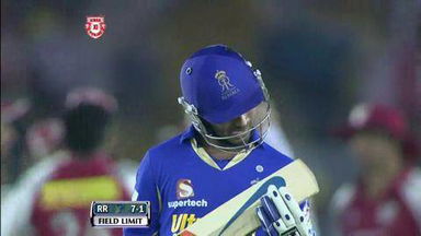 Match 48 RR vs KXIP – Rahane's Wicket