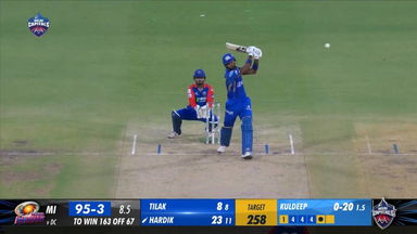 M43: DC vs MI – Hardik Pandya Six