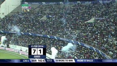 M7: KKR vs LIO –  Suryakumar Yadav Six