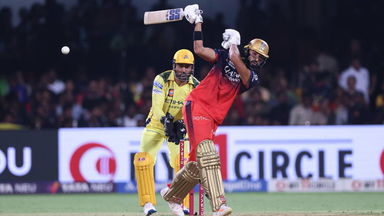 Just misses the stumps! But it’s not a cricket ball