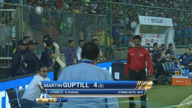 IND vs NZ 2017, 1st T20I: Martin Guptill Wicket