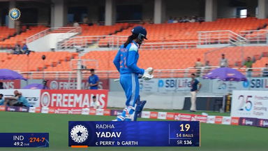 IND-W vs AUS-W 2025, 1st ODI: Radha Yadav Wicket