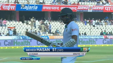 IND vs BAN 2017 - 1st Test day 4 : Mehedi Hasan Wicket