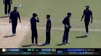 Syed Mushtaq Ali Trophy 2022, Rajasthan vs Uttarakhand:  Fall of Wickets