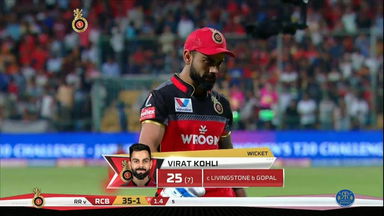 M49: RCB vs RR – Virat Kohli Wicket