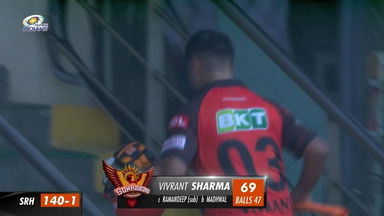 M69: MI vs SRH –  Vivrant Sharma  Wicket