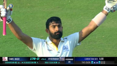 N Jagadeesan shines at the top with superb 116(97)