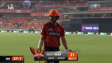 M23: PBKS vs SRH – Travis Head Wicket