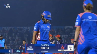 Wicket: Match 20, Mumbai Indians vs Royal Challengers Bengaluru, WPL 2025: Yastika Bhatia Wicket