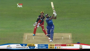 M10: RCB vs MI – Kieron Pollard Six