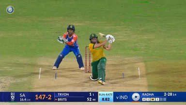 IND-W vs SA-W 2024, 1st T20I: Tazmin Brits Six