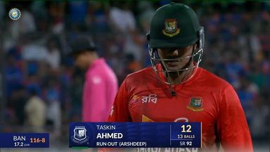 IND vs BAN 2024, 1st T20I: Taskin Ahmed Wicket