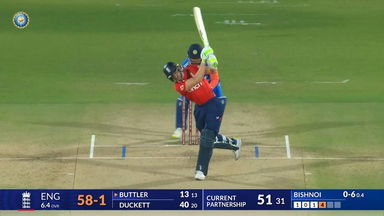IND vs ENG 2025, 3rd T20I: Jos Buttler Six