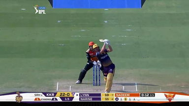 M38: SRH vs KKR – Chris Lynn Six