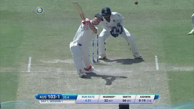 IND vs AUS 2017 - 4th Test day 1 : David Warner six