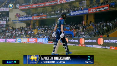IND vs SL 2023, 1ST T20I: Maheesh Theekshana  Wicket