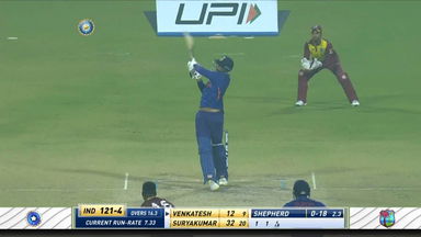 IND vs WI 2022, 3RD T20I: Venkatesh Iyer Six