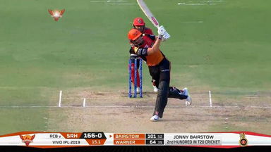 M11: SRH vs RCB –  Jonny Bairstow Six