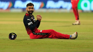 Cool and calm Virat Kohli catches a skier