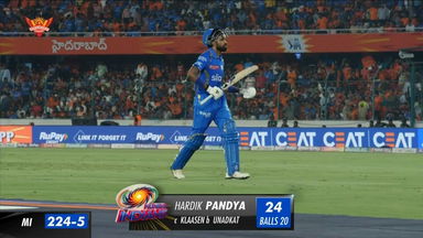 M08: SRH vs MI – Hardik Pandya Wicket