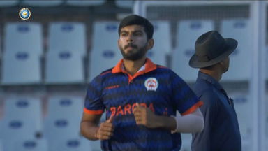 SMAT 2023 Final: 6 & OUT: Atit Sheth's perfect reply to Prabhsimran Singh