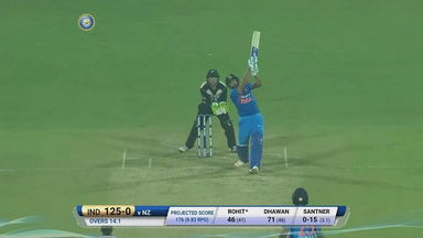 IND vs NZ 2017, 1st T20I: Rohit Sharma Six