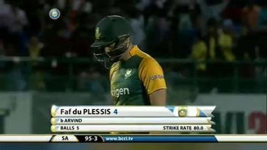 1ST T20I: IND vs SA – Francois du Plessis Wicket