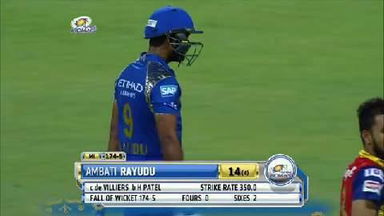 M46: MI vs RCB – Ambati Rayudu Wicket