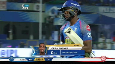 M40: RR vs KXIP – Jofra Archer Wicket