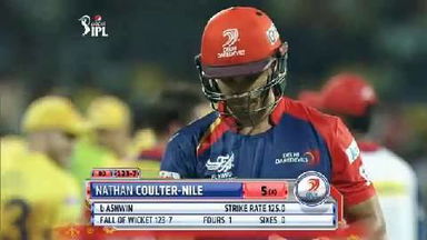 M2: CSK vs DD – Nathan Coulter-Nile Wicket