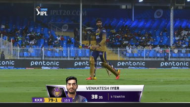 M54: KKR vs RR – Venkatesh Iyer Wicket