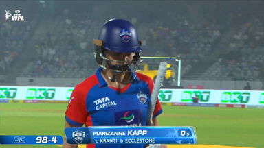 Wicket: Match 20, Delhi Capitals vs UP Warriorz, WPL 2026: Marizanne Kapp Wicket