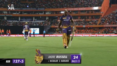 M47: SRH vs KKR – Andre Russell Wicket