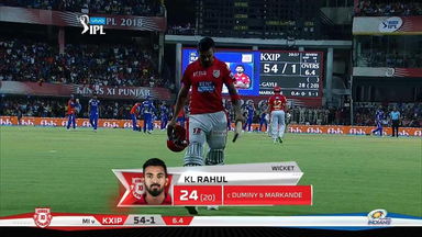 M34: KXIP vs MI – KL Rahul Wicket