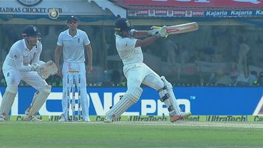 IND vs ENG 2016 - 5th Test day 4 : Karun Nair Six