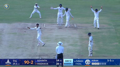 COL C K NAYUDU TROPHY 2025-26, Tamil Nadu vs Maharashtra, Final: Tamil Nadu 1st Innings Fall of Wickets
