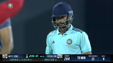 Prof D B Deodhar Trophy 2023-24: Atit Sheth snatches crucial win for West Zone with breathtaking 53*