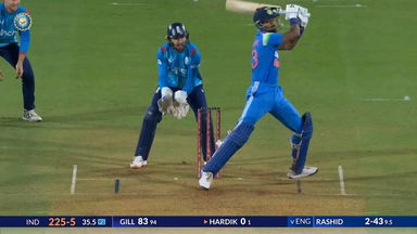 IND vs ENG 2025, 1st ODI: Hardik Pandya Six