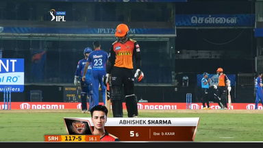 M20: SRH vs DC – Abhishek Sharma Wicket