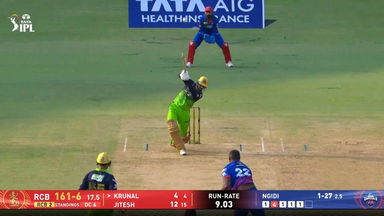 IPL 2026 M26: RCB vs DC - Krunal Pandya Six