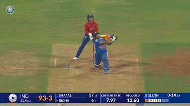 IND-W vs ENG-W 2023, 1ST T20I: Richa Ghosh Six