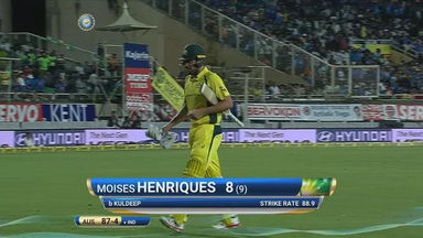 IND vs AUS 2017, 1st T20I: Moises Henriques Wicket