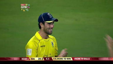 Q6: HAM vs SIA – Shahid Yousuf c Maxwell b Wood