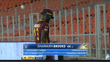 IND vs WI 2022, 2ND ODI: Shamarh Brooks Wicket